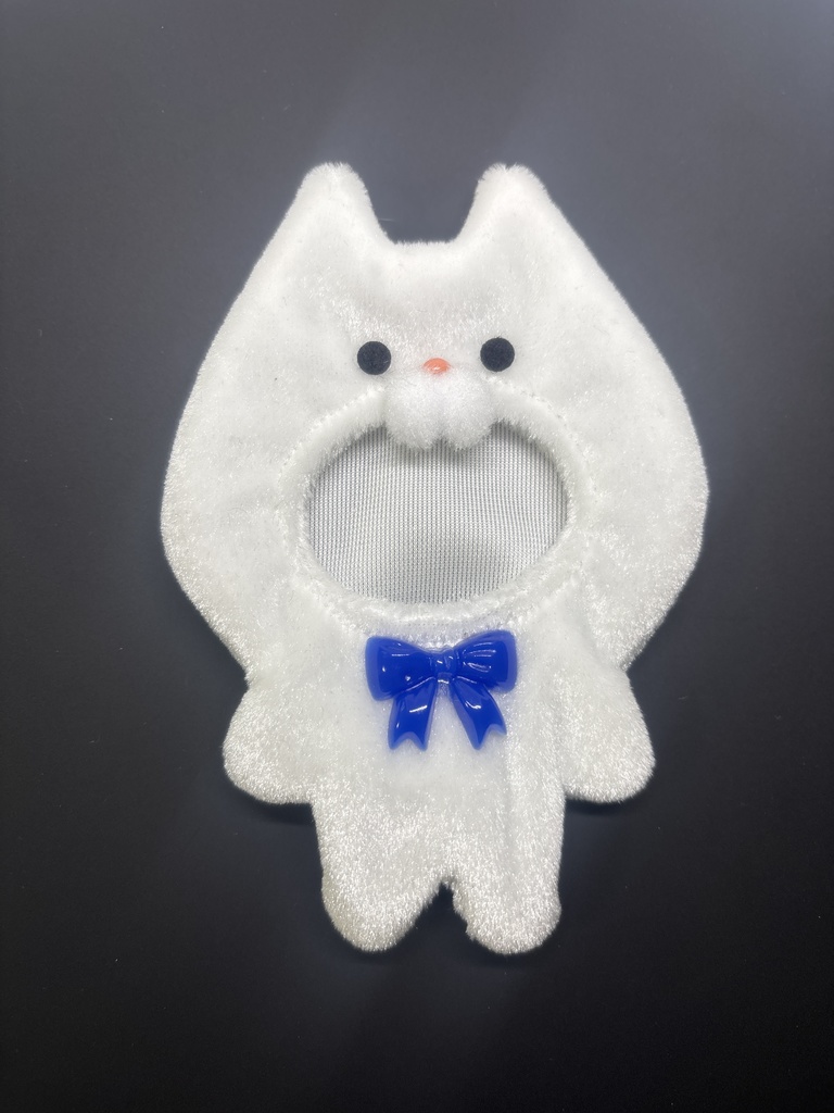 8cmぬい用着ぐるみ　白ねこ（着用ぬいサイズ諸注意あり）