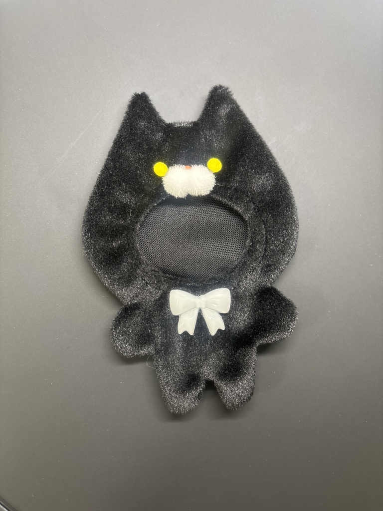 8cmぬい用着ぐるみ　黒ねこ（着用ぬいサイズ諸注意あり）
