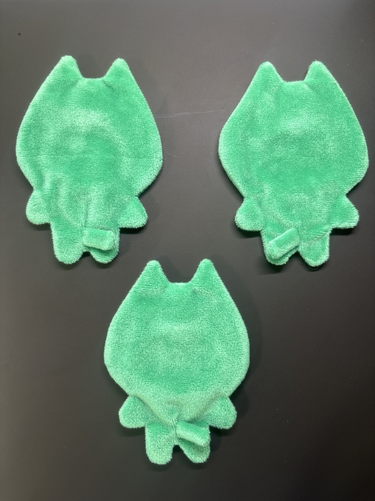 8cmぬい用着ぐるみ 緑ねこ※着用ぬいサイズ諸注意あり