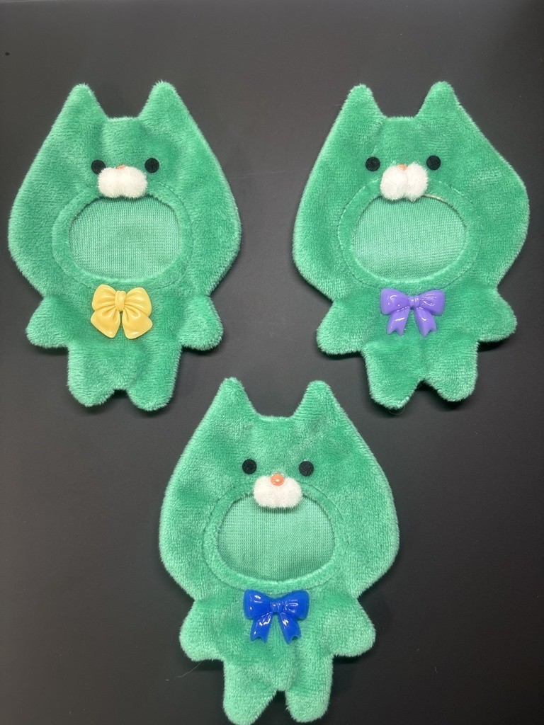 8cmぬい用着ぐるみ　緑ねこ※着用ぬいサイズ諸注意あり