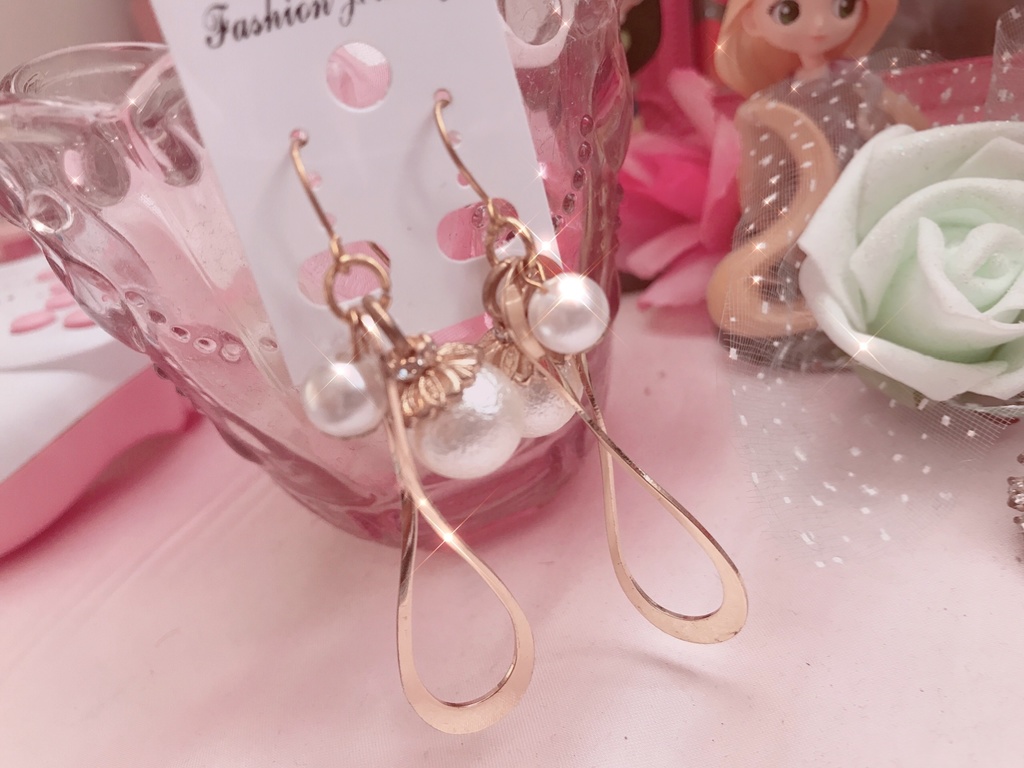 ゴールド パール ピアス