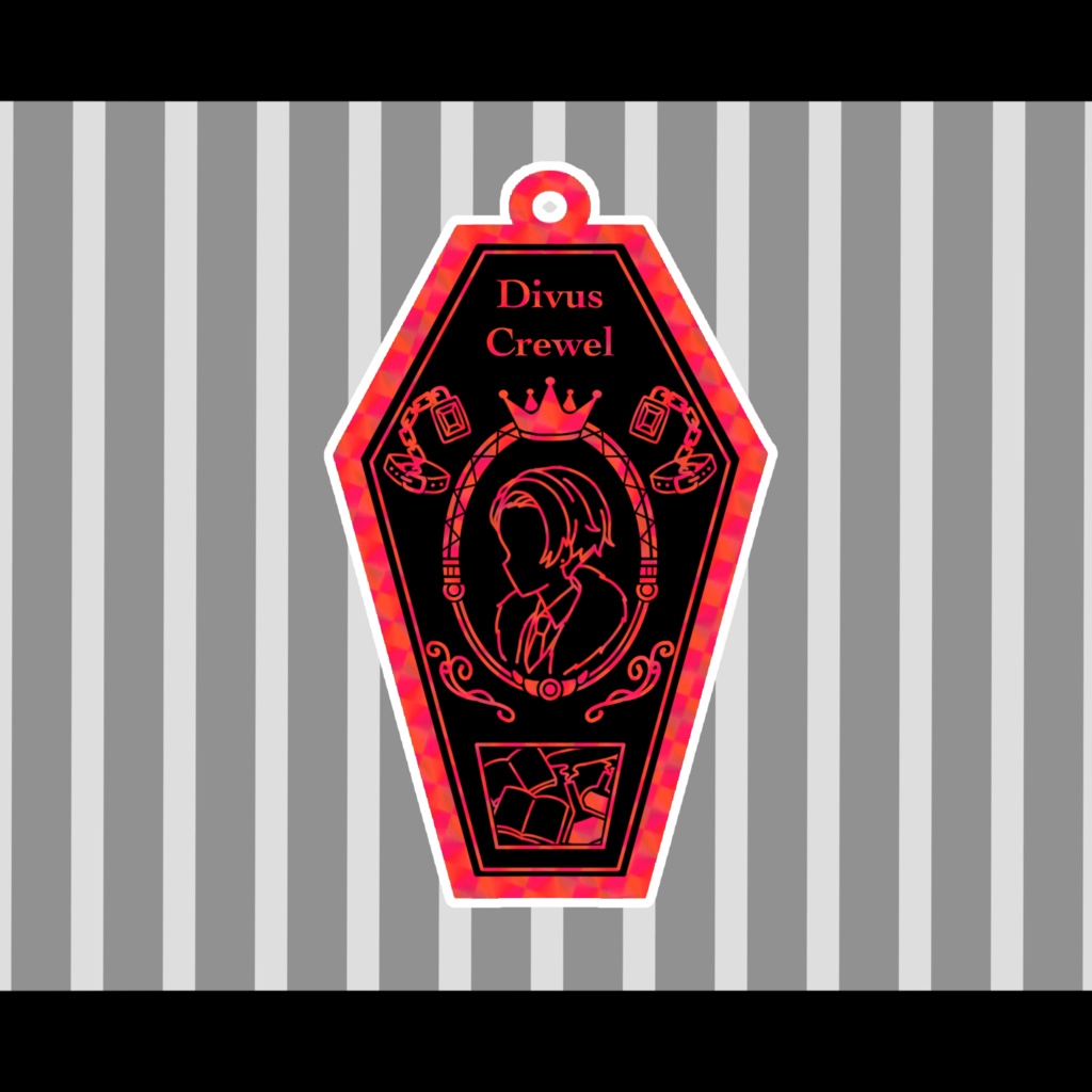 シルエット風アクリルキーホルダー