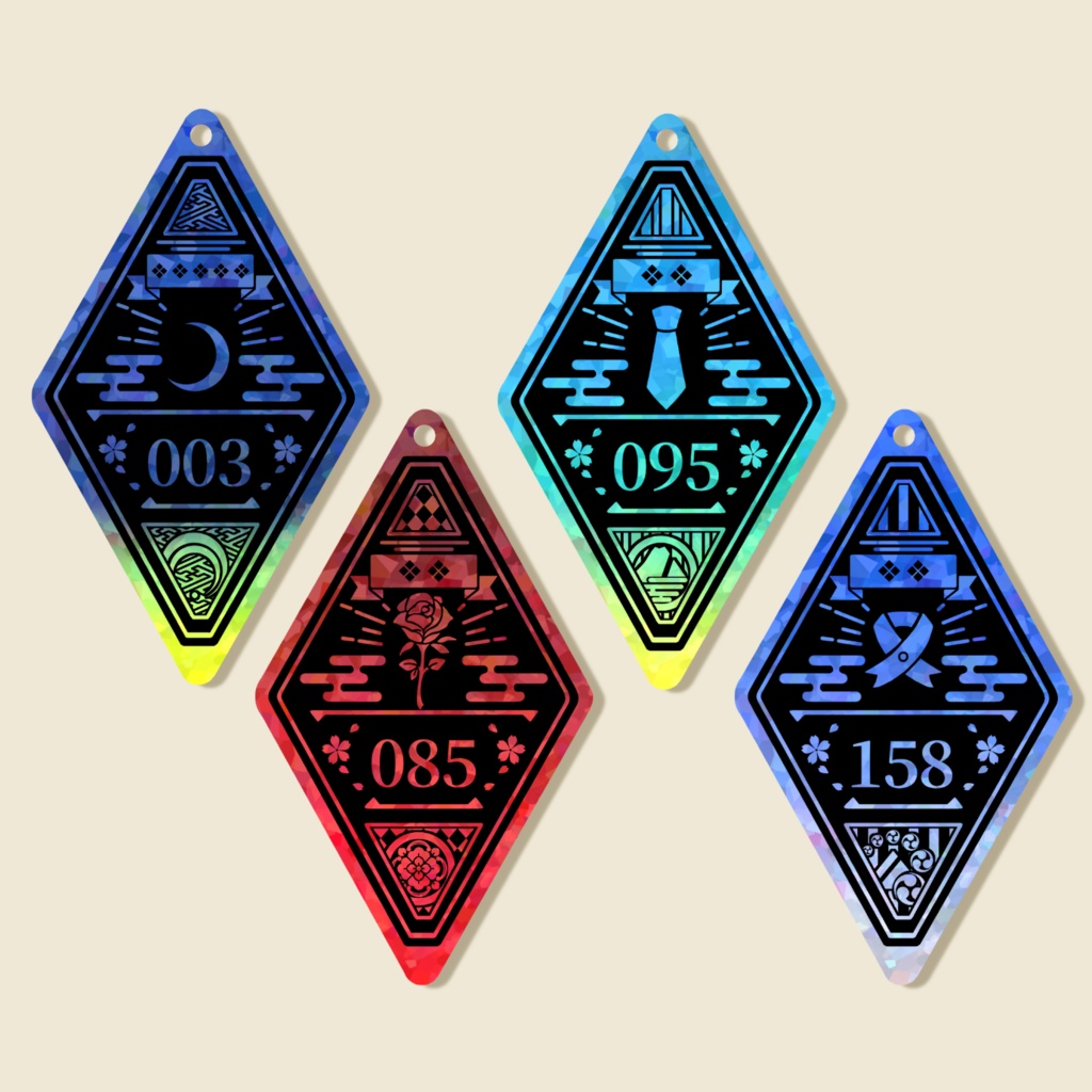 菱形アクリルキーホルダー