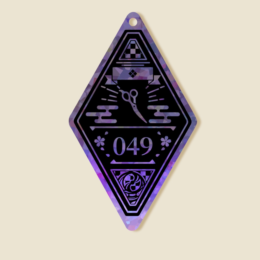 菱形アクリルキーホルダー