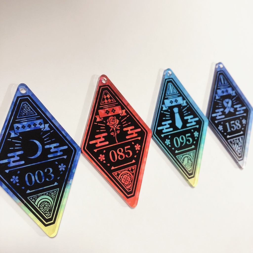 菱形アクリルキーホルダー