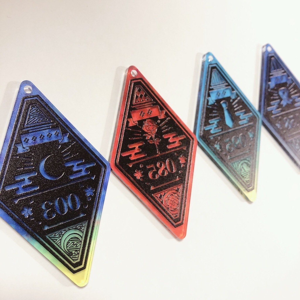 菱形アクリルキーホルダー