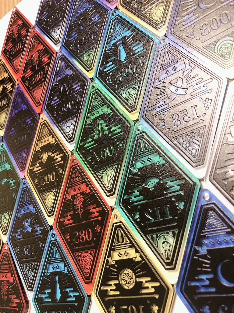 菱形アクリルキーホルダー