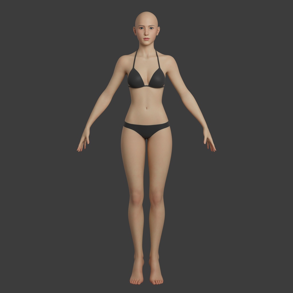 素体モデルデータ（女性）【商用】