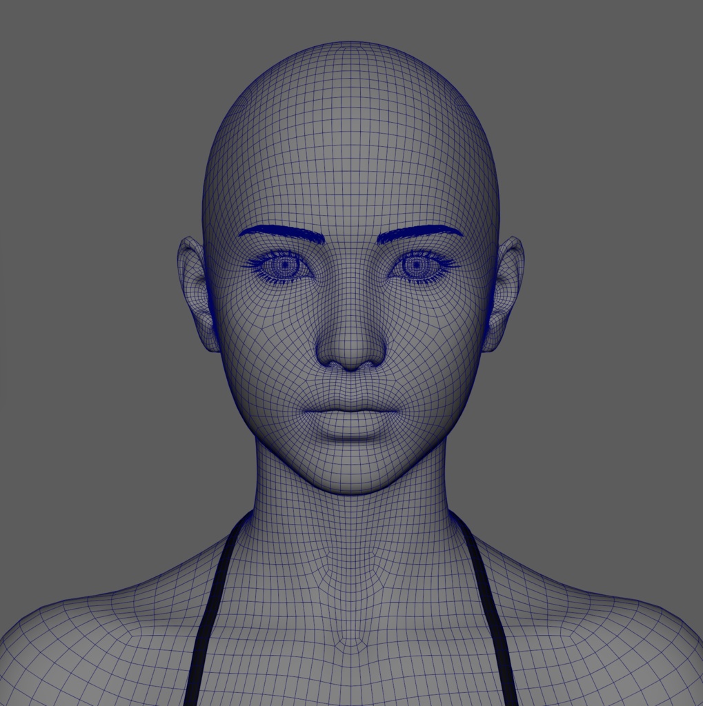 素体モデルデータ(女性)【商用】