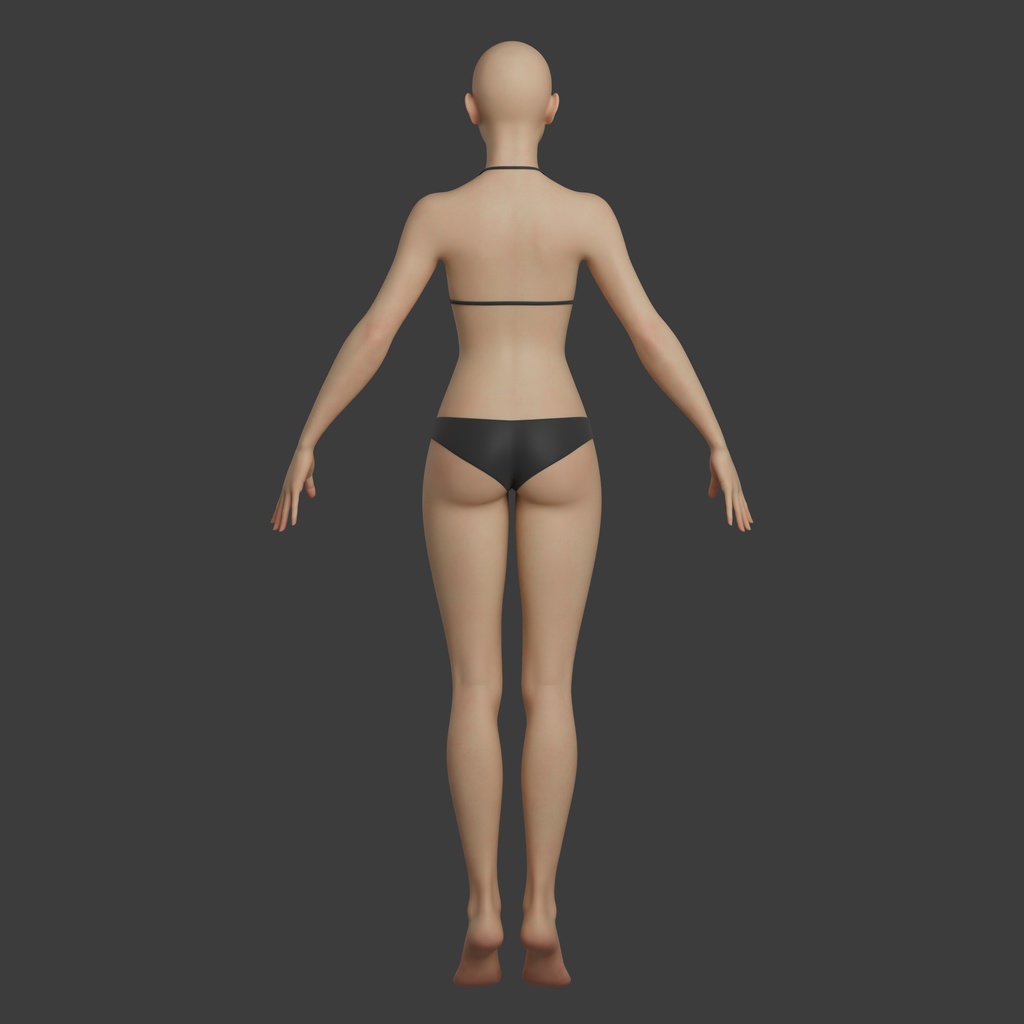 素体モデルデータ(女性)【商用】