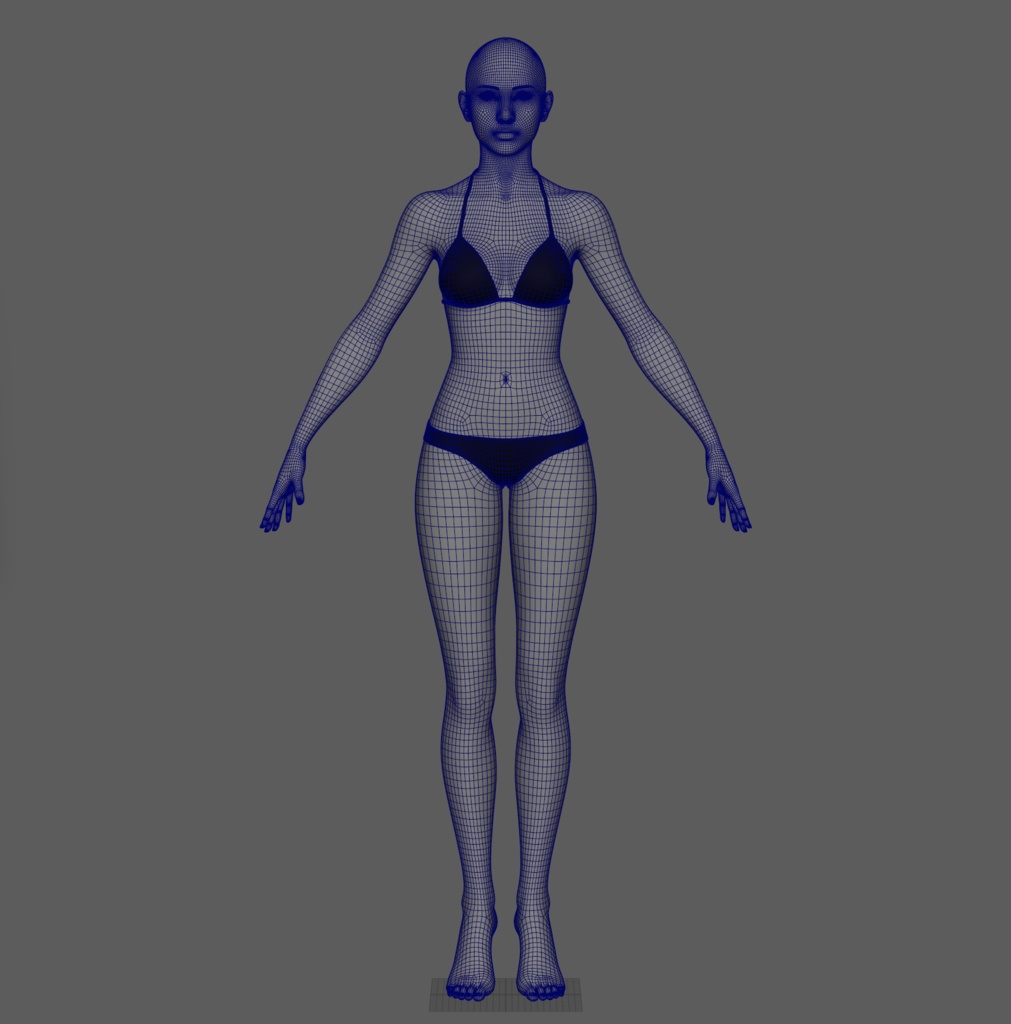 素体モデルデータ(女性)【個人用】