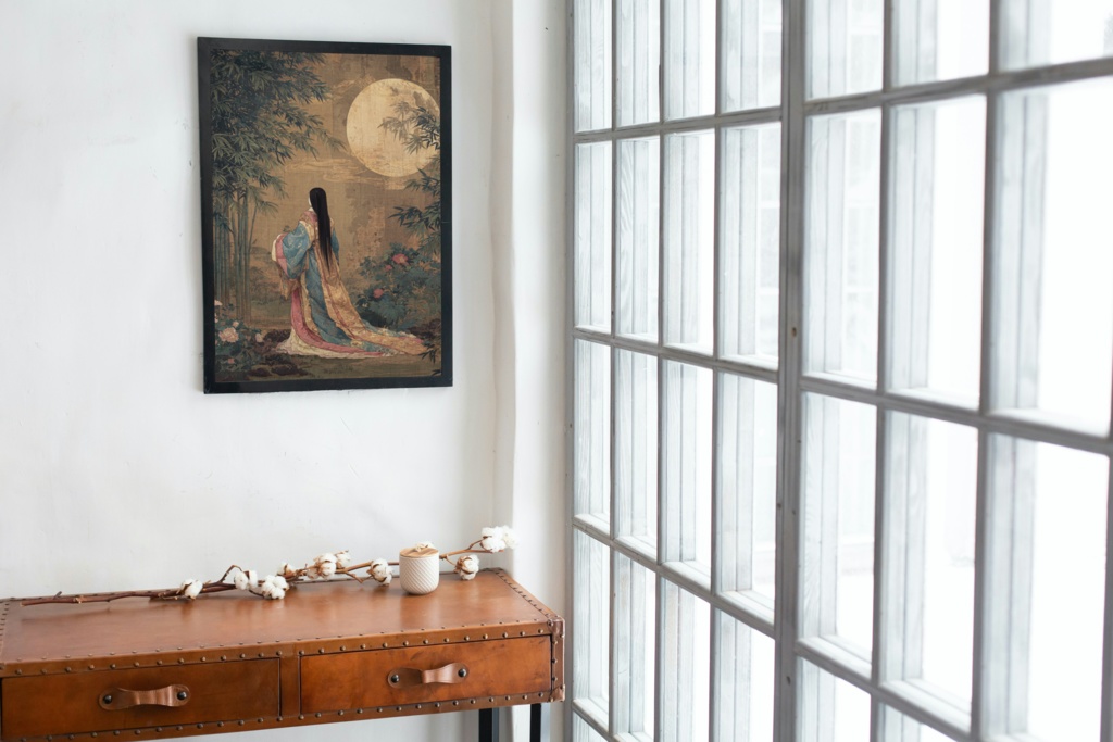 かぐや姫_月_竹 デジタルアート