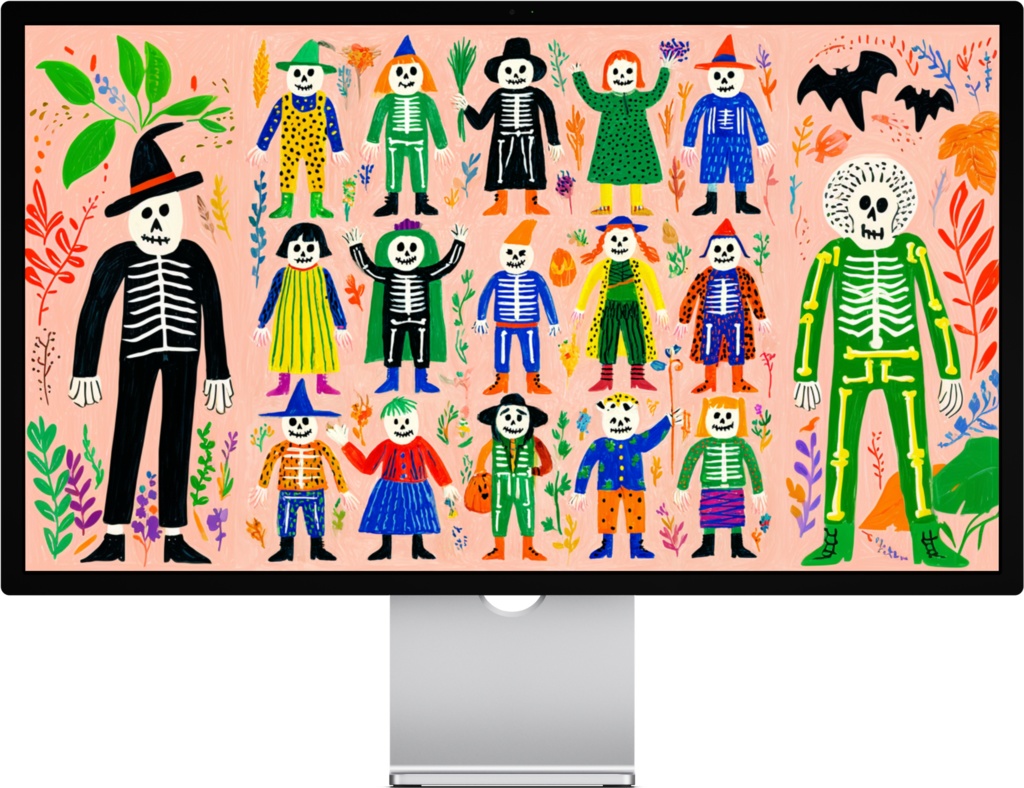 PC用壁紙‗ハロウィン骸骨A_①(1920×1080PX)