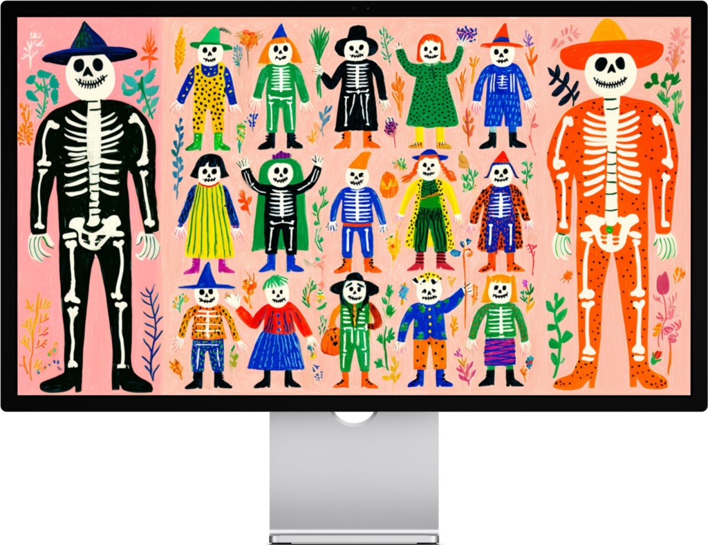 PC用壁紙‗ハロウィン骸骨A_③