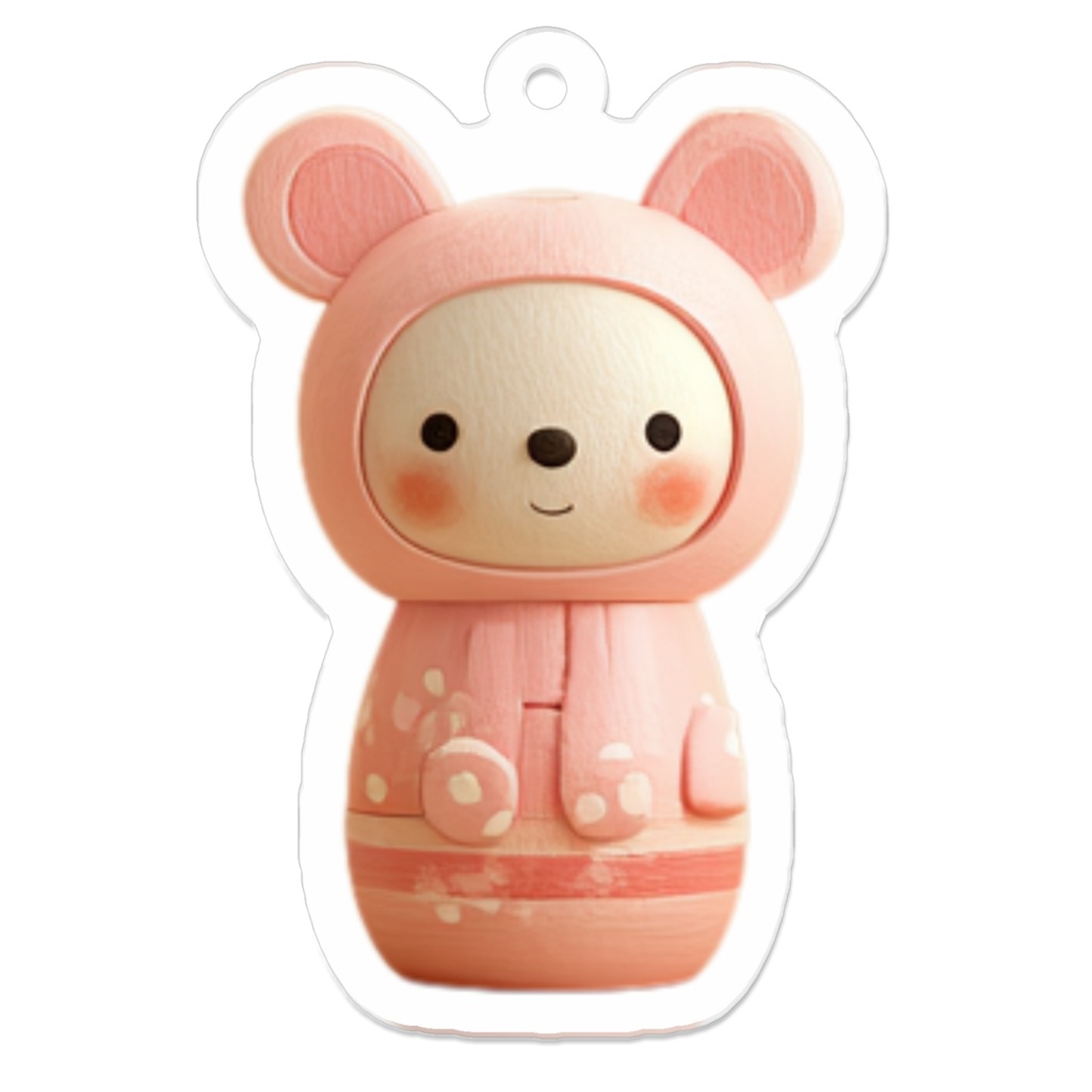 こけしちゃんアクリルキーホルダー50㎜×50㎜