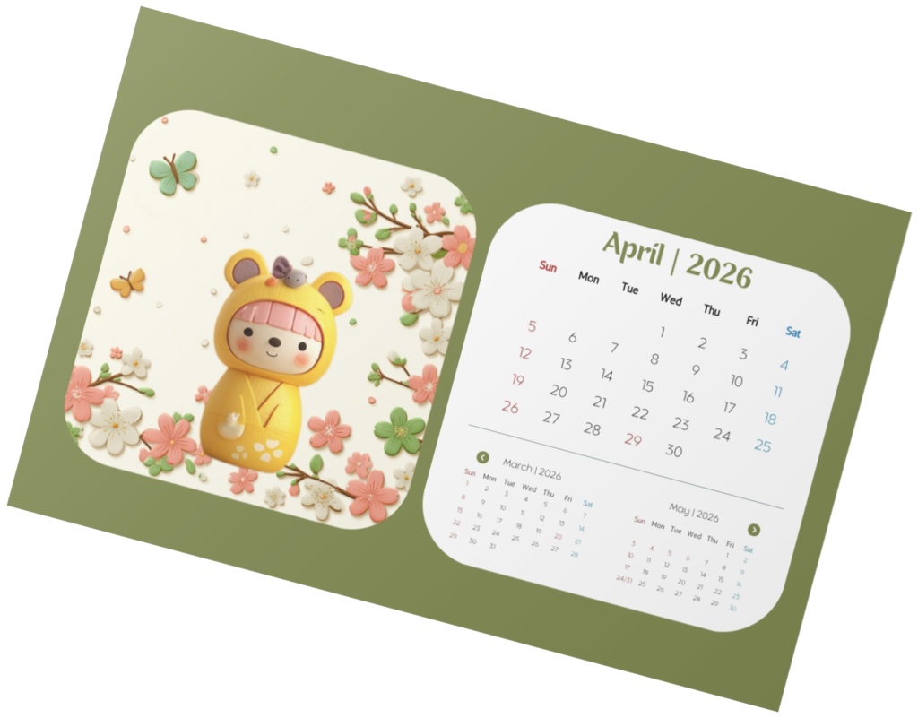 KOKESHI CALENDA 2026