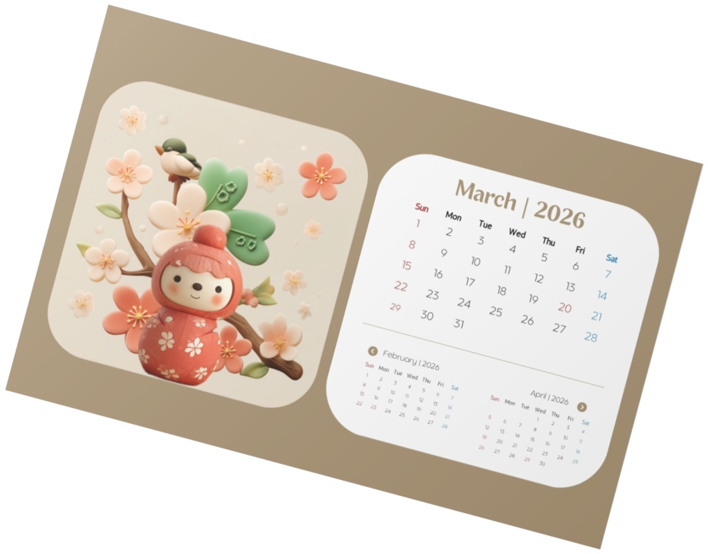 KOKESHI CALENDA 2026