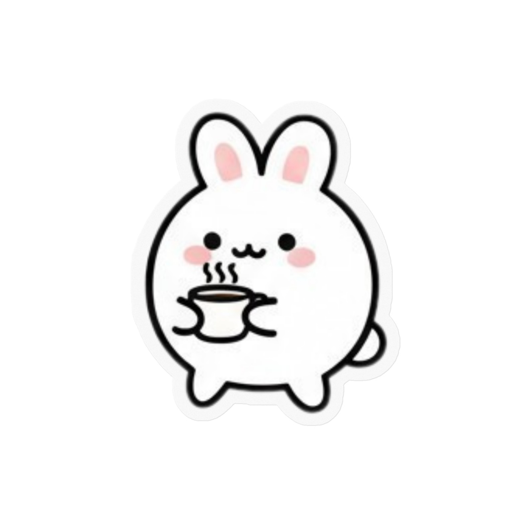 もちもちもっちシリーズ　うさもっちん　ステッカーシール（クリア）１