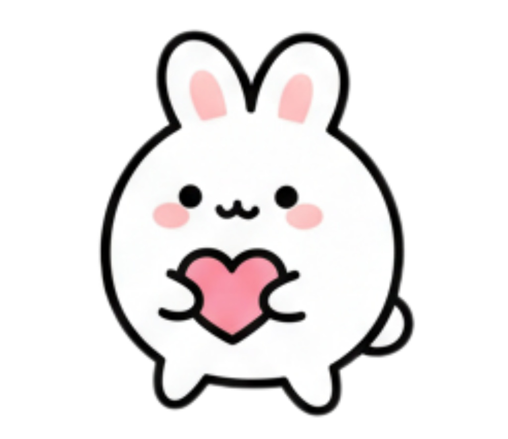 もちもちもっちシリーズ うさもっちん ステッカーシール(クリア)1