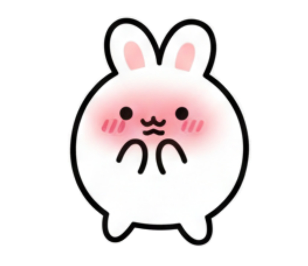 もちもちもっちシリーズ うさもっちん ステッカーシール(クリア)1