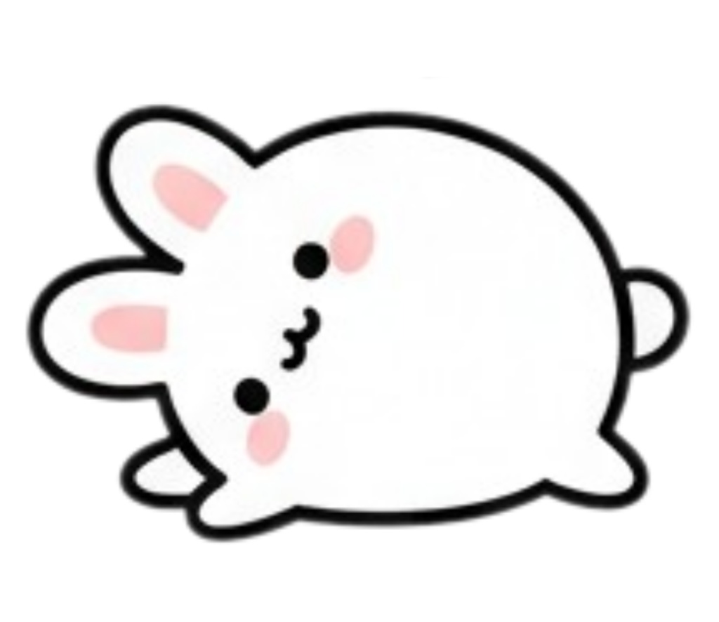 もちもちもっちシリーズ うさもっちん ステッカーシール(クリア)1