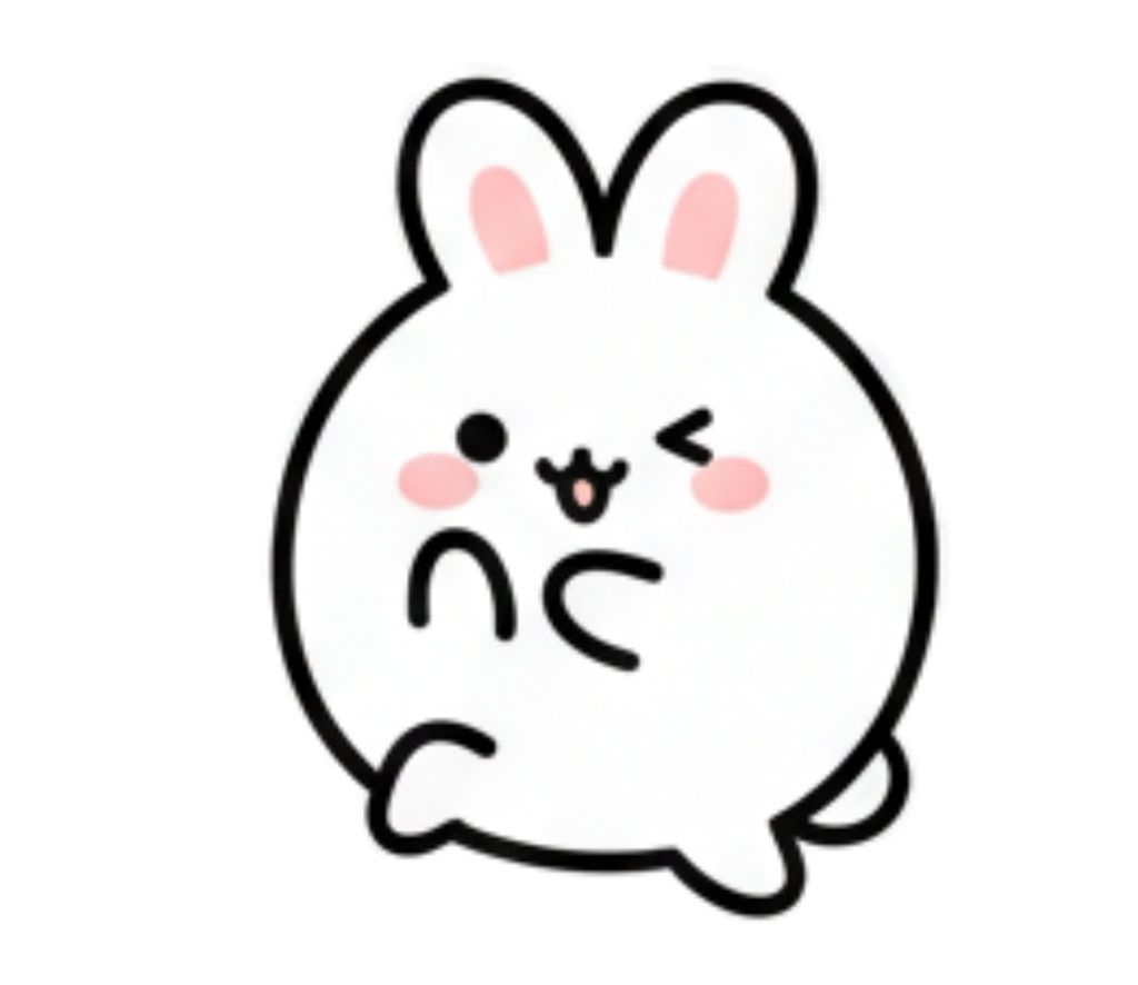 もちもちもっちシリーズ うさもっちん ステッカーシール(クリア)1