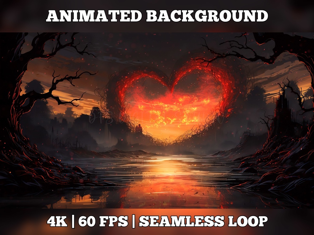 Vtuber Background Animated, Animated Background, stream room background, vtuber room background, animated background twitch, seamless looped, Heart of Darkness