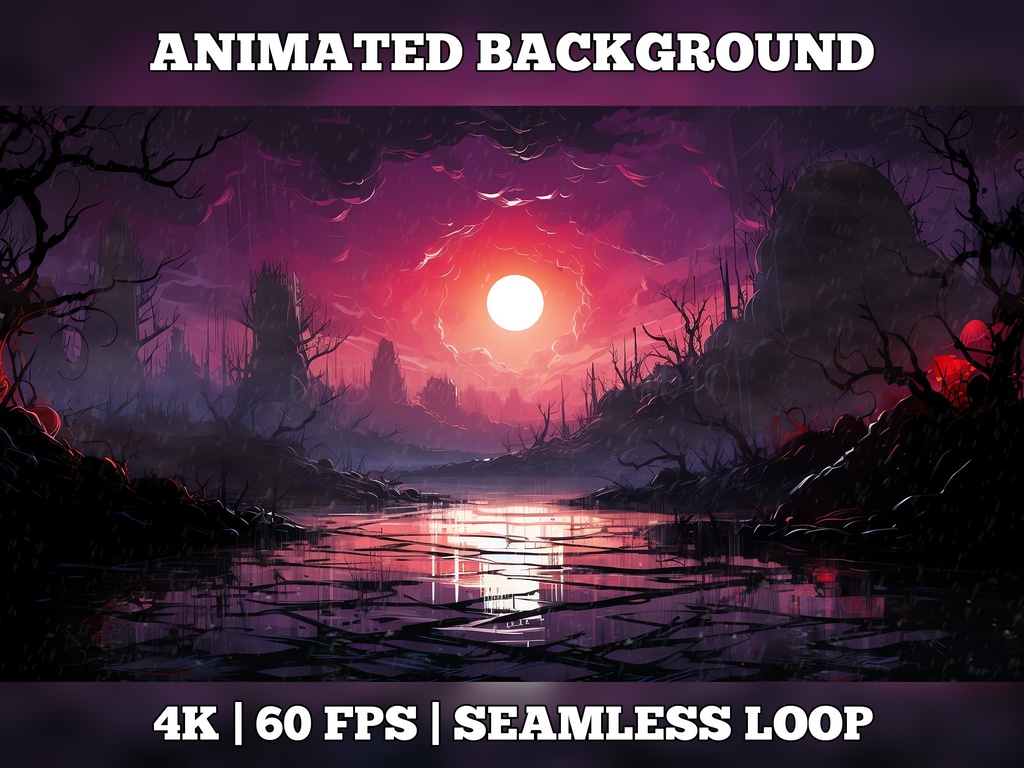 Vtuber Background Animated, Animated Background, stream room background, vtuber room background, animated background twitch, seamless looped, Heart of Darkness Purple