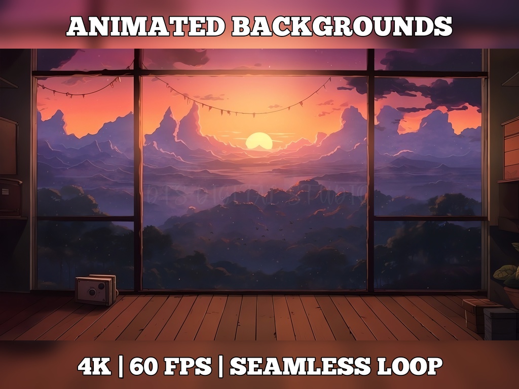 Vtuber Background Animated, Animated Background, stream room background, vtuber room background, animated background twitch, seamless looped, lofi cabin
