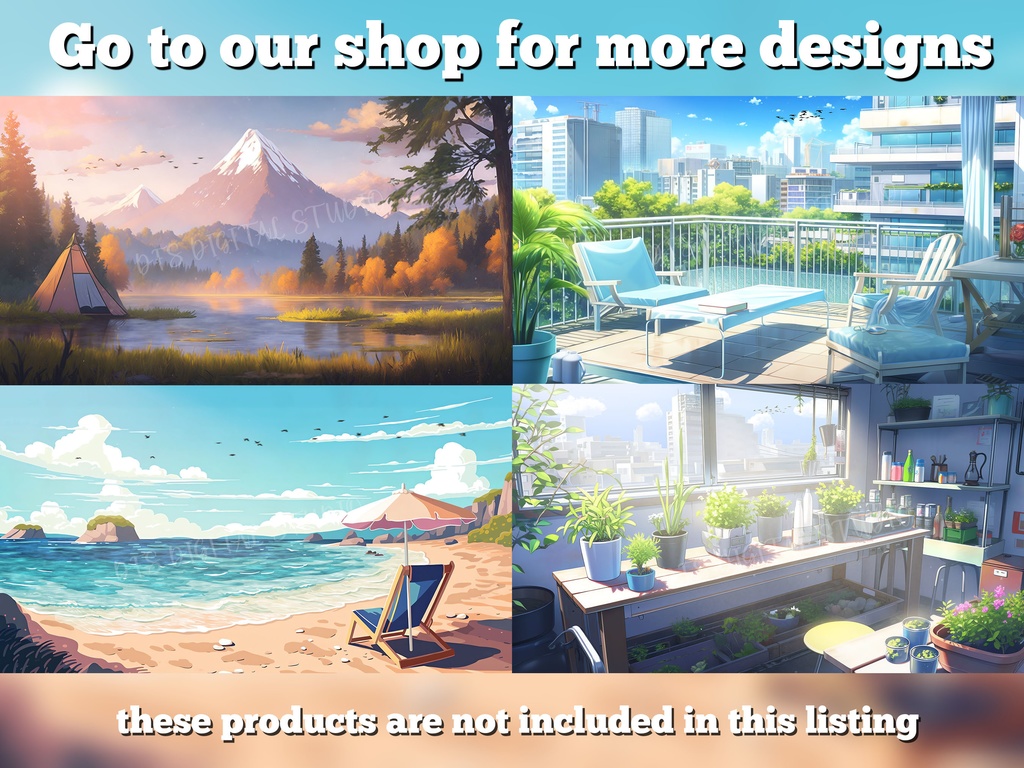 Vtuber Background Animated, Animated Background, stream room background, vtuber room background, animated background twitch, seamless looped, lakeside nook