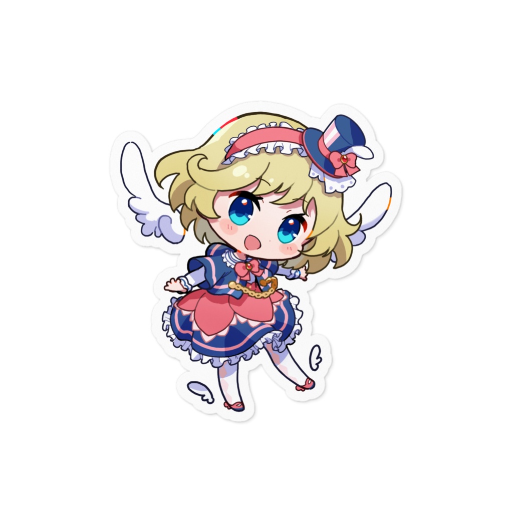 ステッカー(ミニヒナ)100×100mm