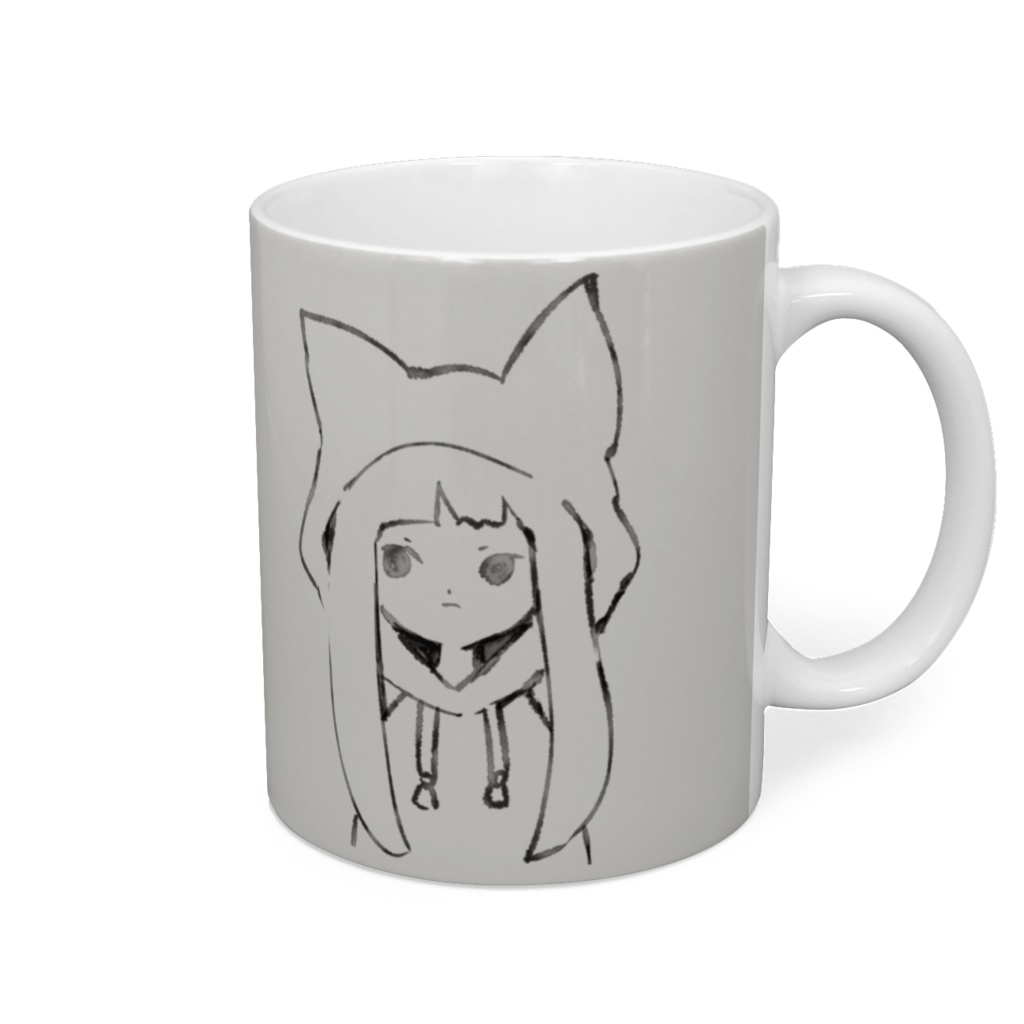 ねこみみ&くまみみパーカー女子マグカップ