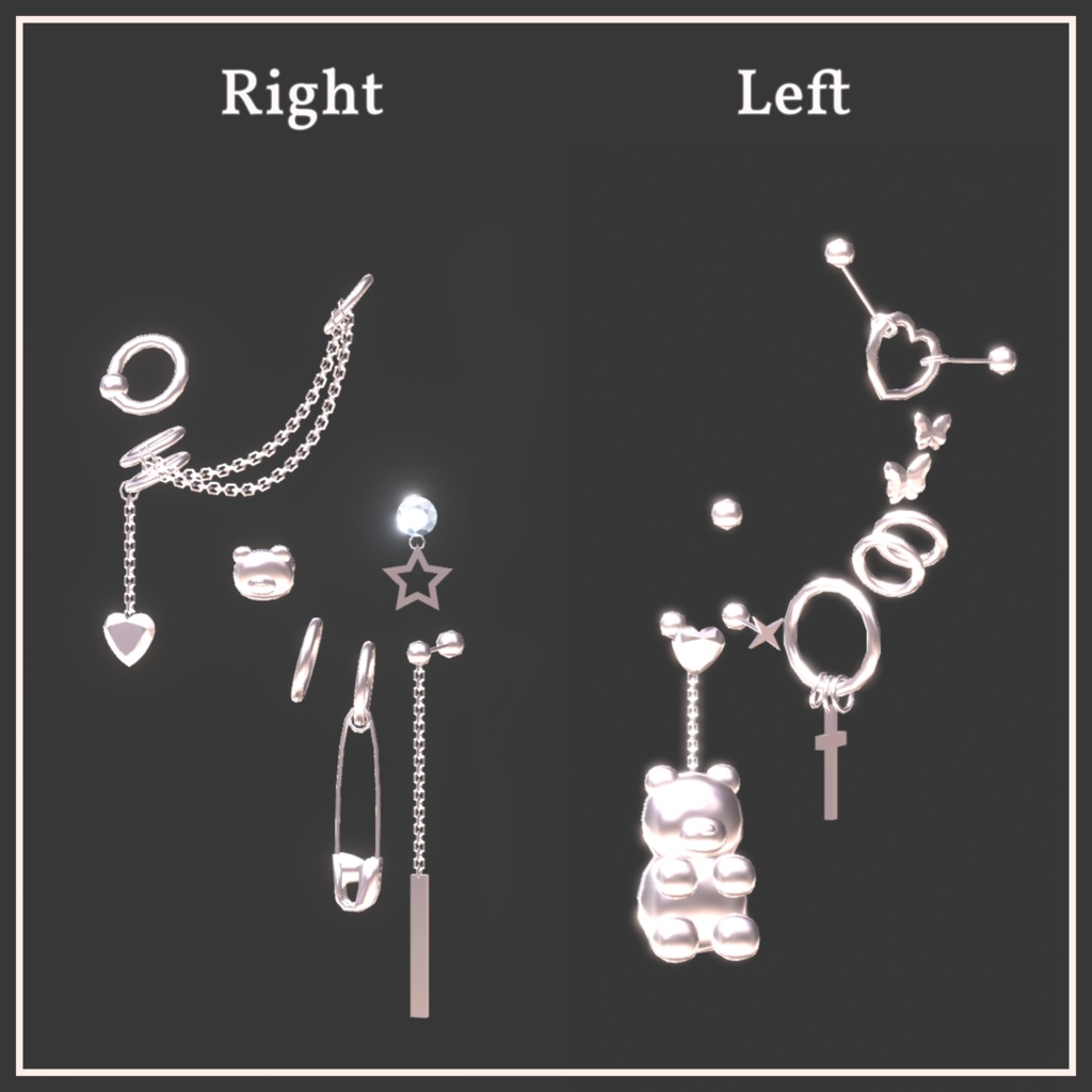 Bear Earring Set