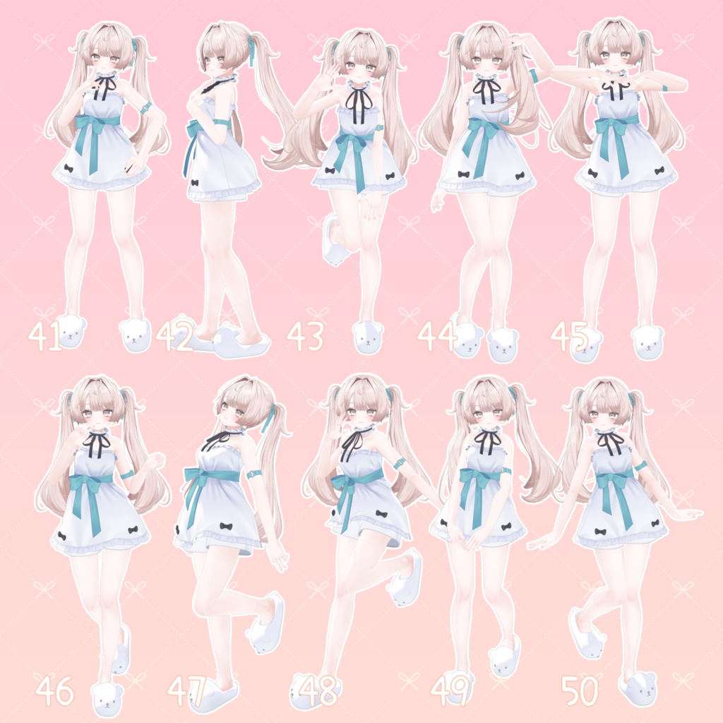 【無料有/+Free sample】Pose Animation Set 1【50種】