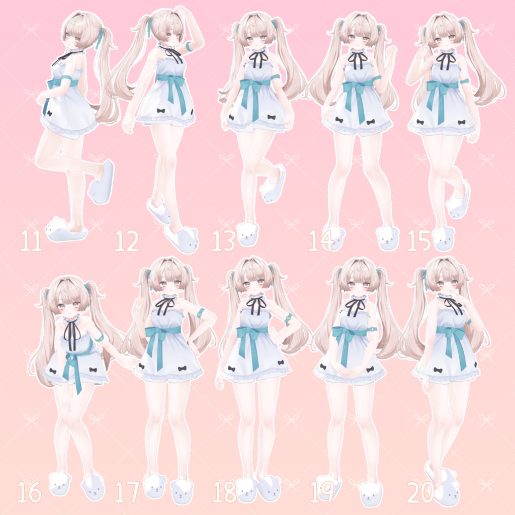 【無料有/+Free sample】Pose Animation Set 1【50種】