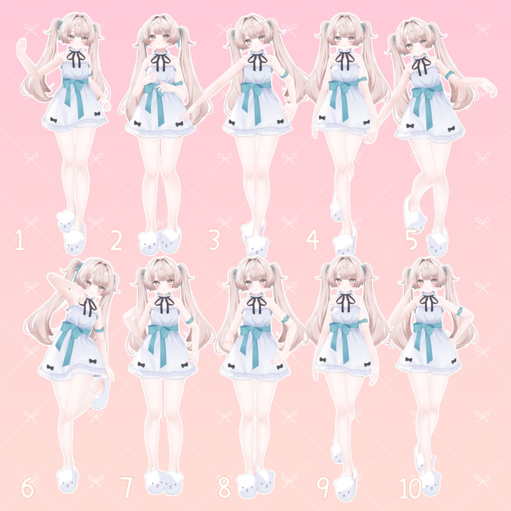 【無料有/+Free sample】Pose Animation Set 1【50種】