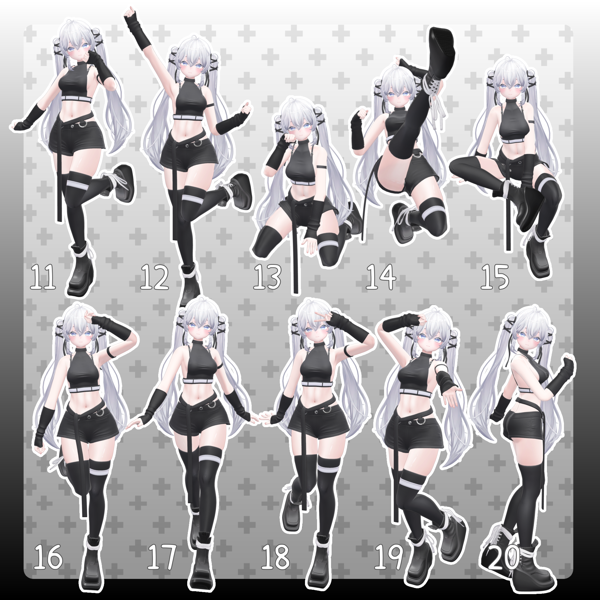Sample Pose Unity 【無料有/+Free sample】Pose Animation Set 8【50種】 - Pompombun - BOOTH
