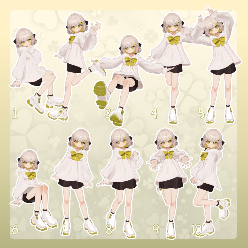 【無料有/+Free sample】Pose Animation Set 7【50種】