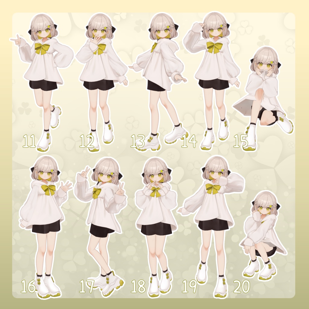 【無料有/+Free sample】Pose Animation Set 7【50種】