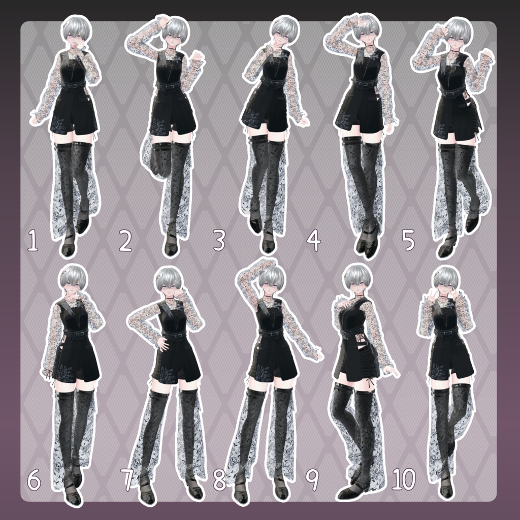 【無料有/+Free sample】Pose Animation Set 11【50種】