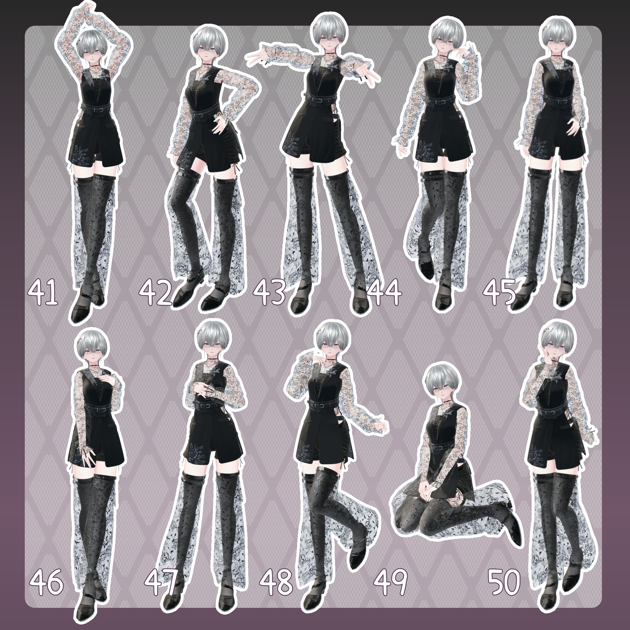 Sample Pose Unity 【無料有/+Free sample】Pose Animation Set 11【50種】 - Pompombun - BOOTH