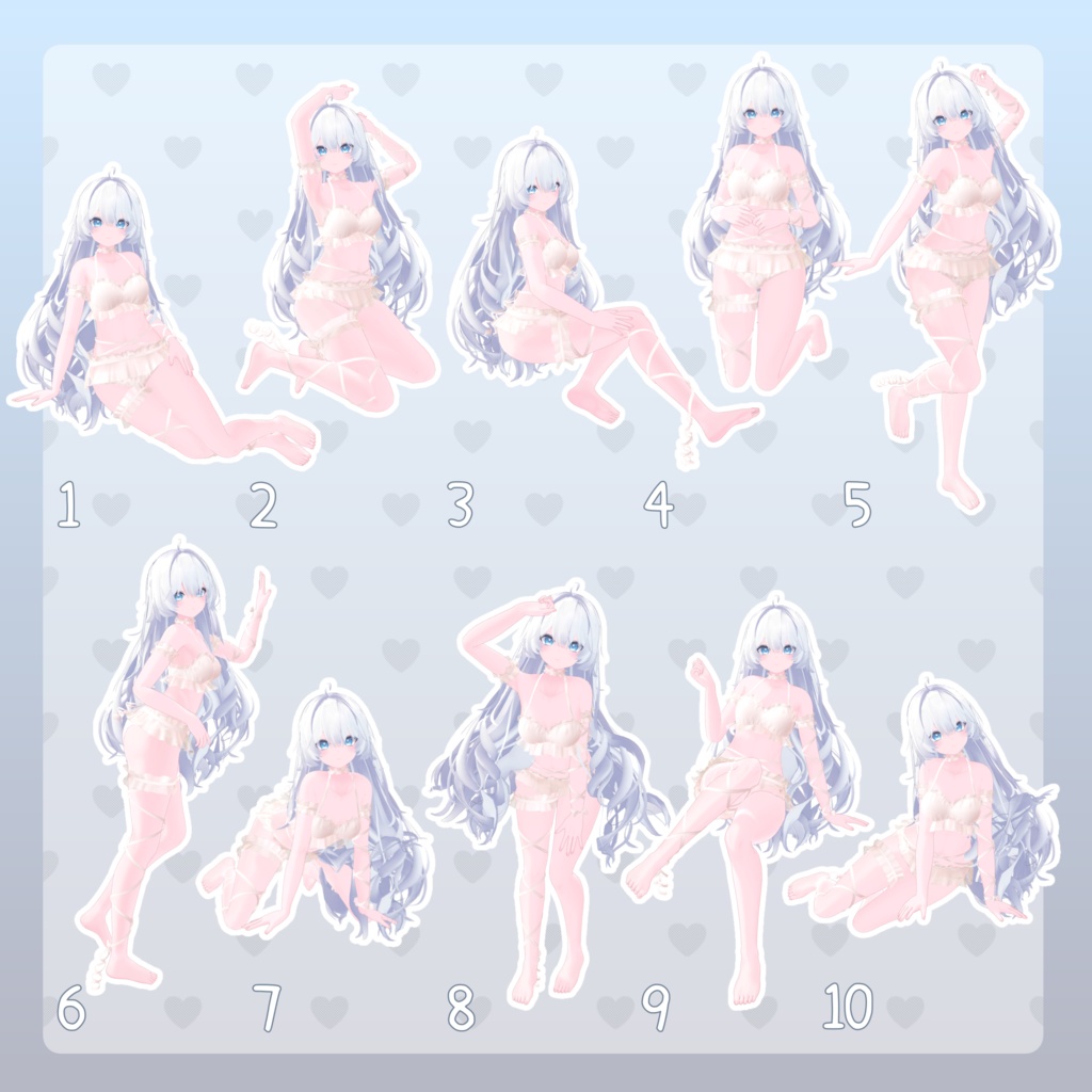 【無料有/+Free sample】Pose Animation Set 12【50種】