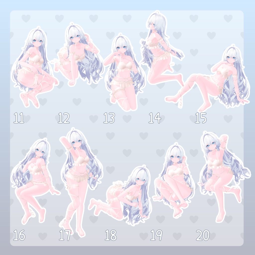 【無料有/+Free sample】Pose Animation Set 12【50種】