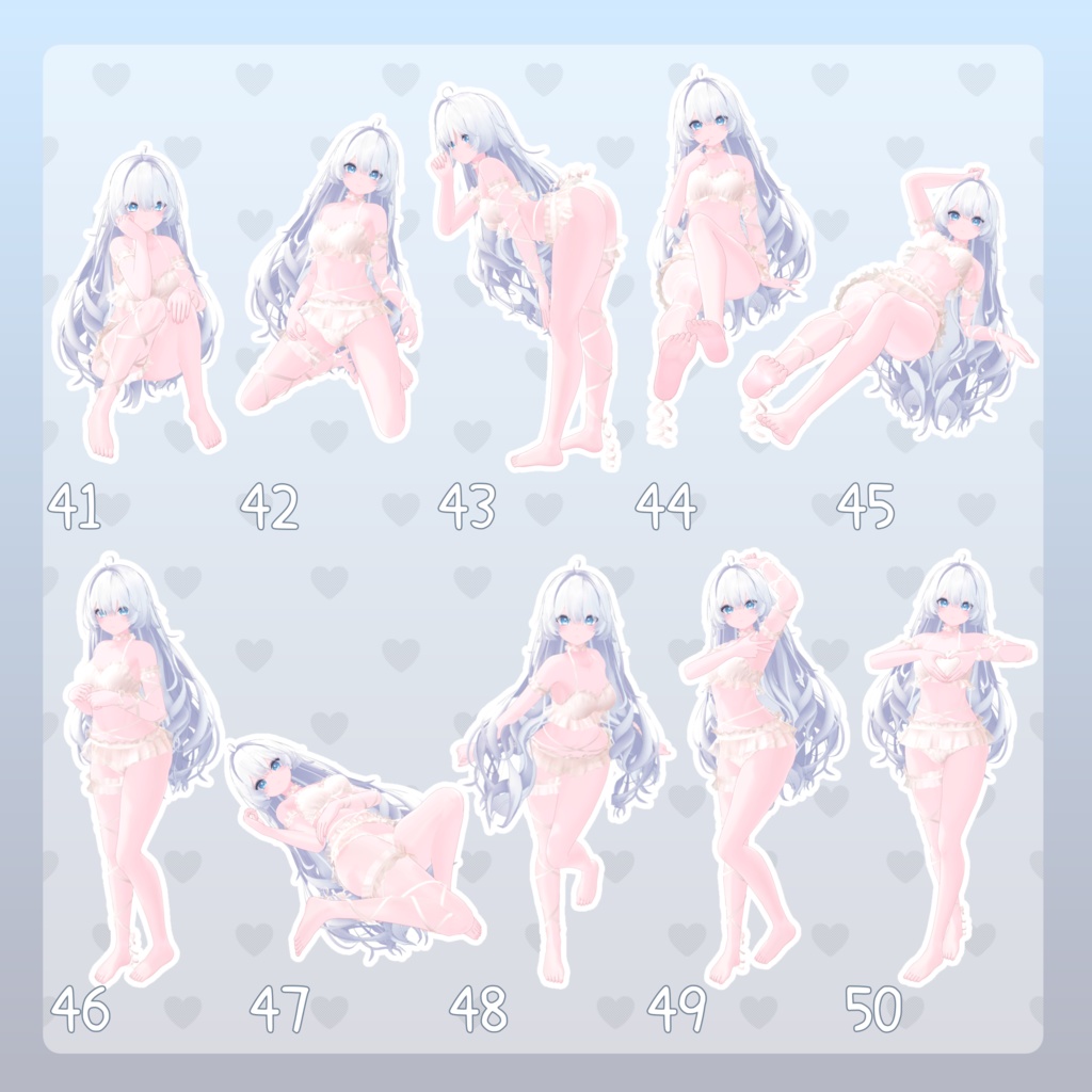 【無料有/+Free sample】Pose Animation Set 12【50種】