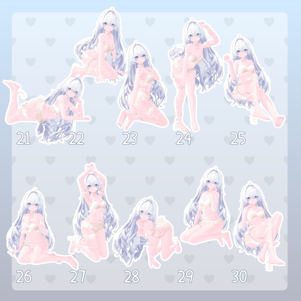 【無料有/+Free sample】Pose Animation Set 12【50種】