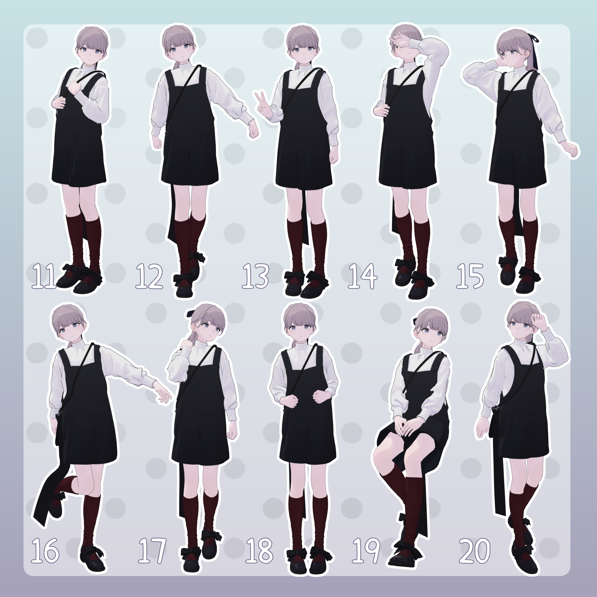 Sample Pose Unity 【無料有/+Free sample】Pose Animation Set 13【50種】 - Pompombun - BOOTH