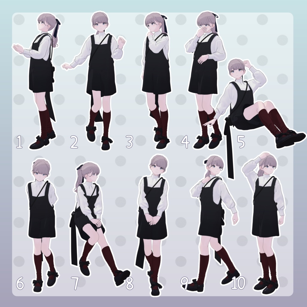 【無料有/+Free sample】Pose Animation Set 13【50種】