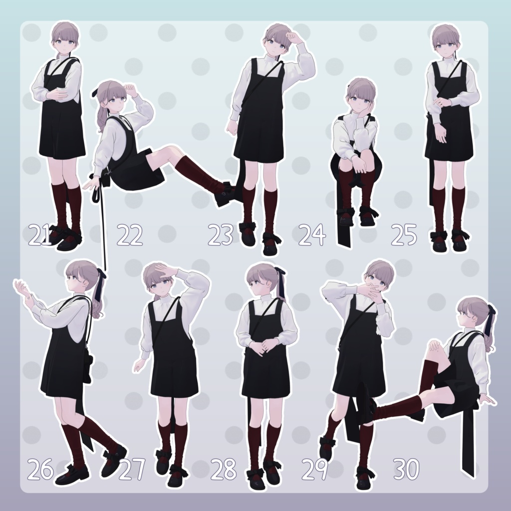 【無料有/+Free sample】Pose Animation Set 13【50種】