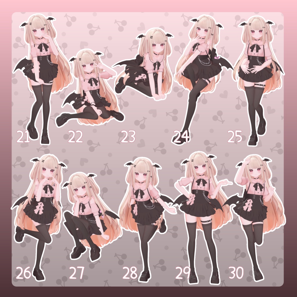 【無料有/+Free sample】Pose Animation Set 14【50種】