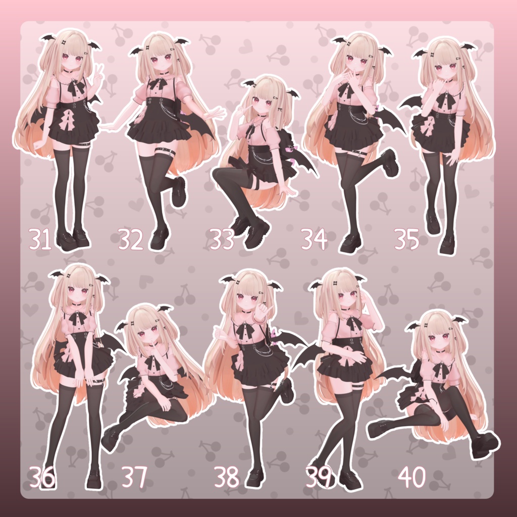 【無料有/+Free sample】Pose Animation Set 14【50種】